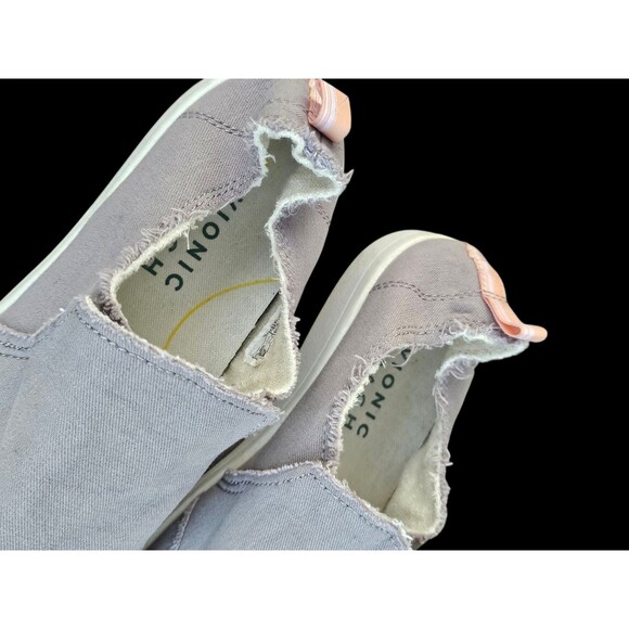 Vionic Womens 7.5W Beach Malibu Slip On Sneakers Gray Comfort Cushion Canvas - Picture 8 of 13